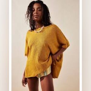 Free People Beach Yellow Oversized